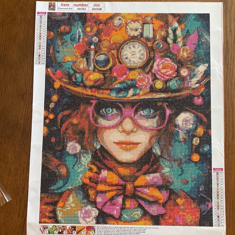 Steampunk Mad Hatter Diamond Dot Painting